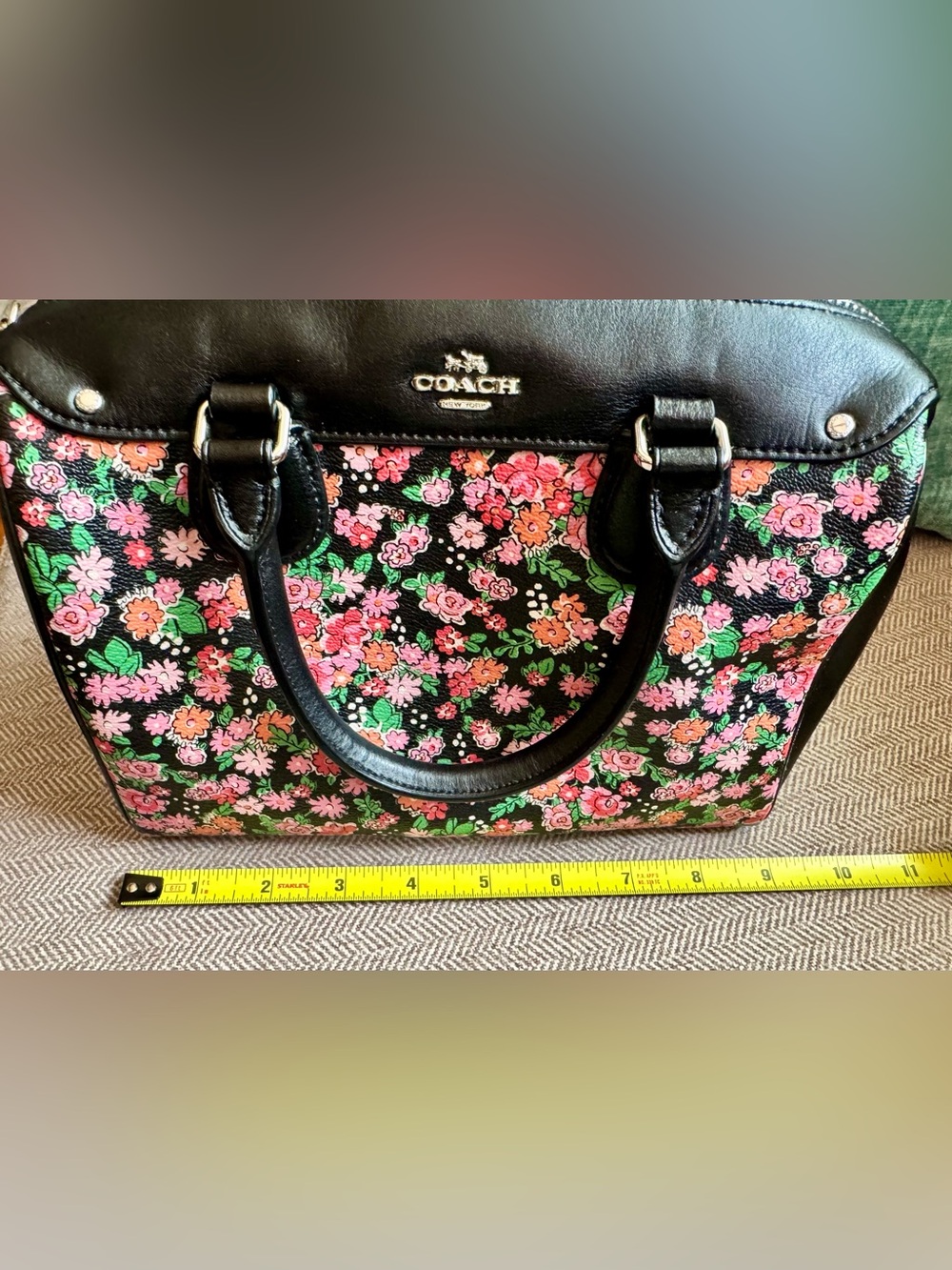 Coach Mini Bennett Satchel in “Posey” Pattern (F57882) - Picture 10 of 16